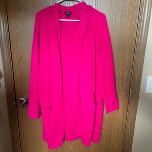 Torrid women’s size 2 bright pink open cardigan